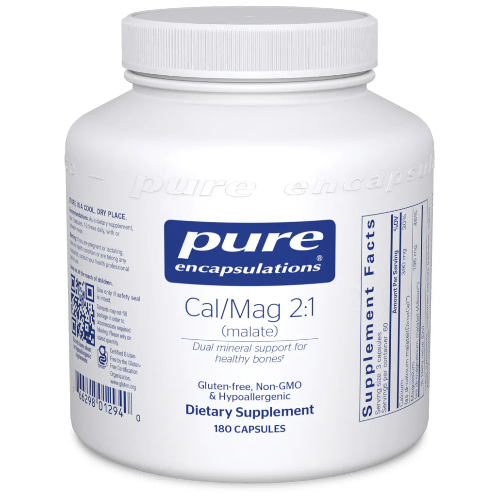 Pure Encapsulations Cal/Mag Malate 2:1 - 180 Capsules | Vitaaging