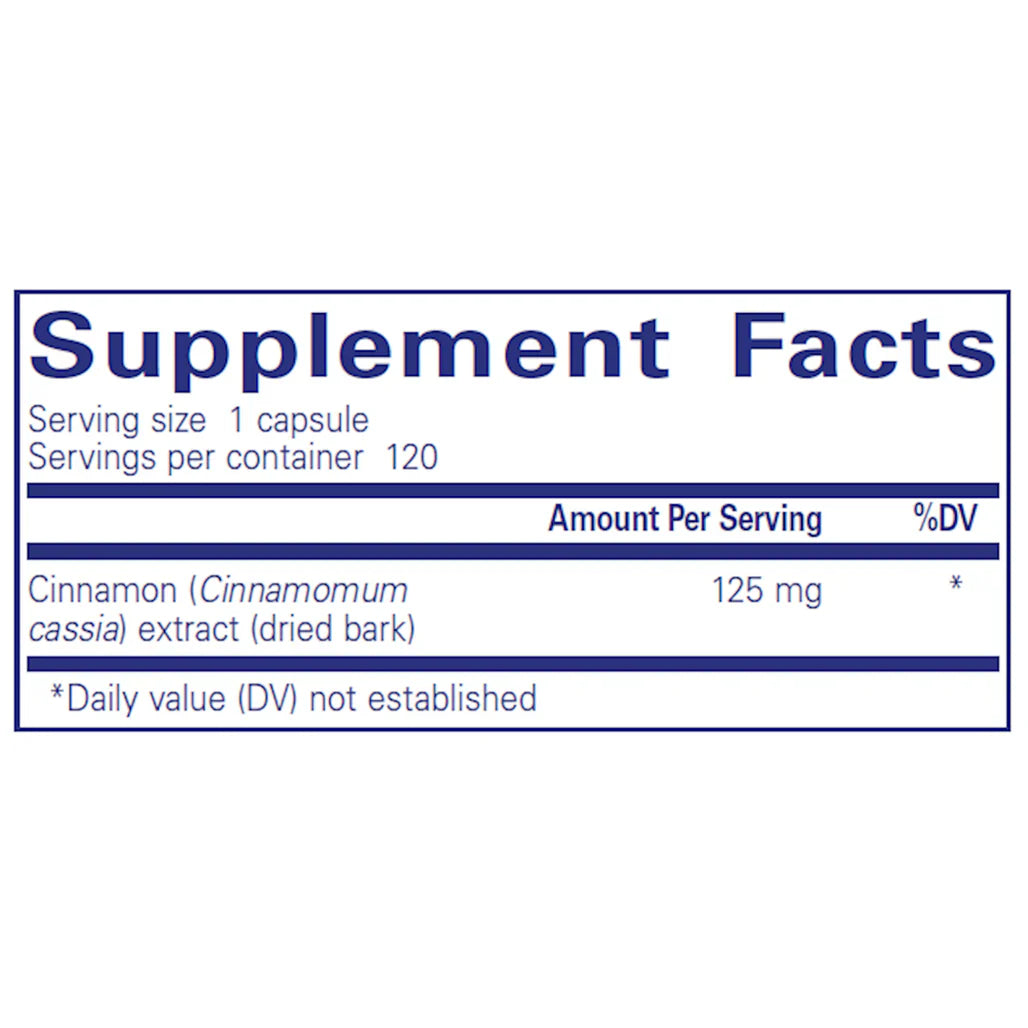 Pure Encapsulations Cinnamon WS supplements facts