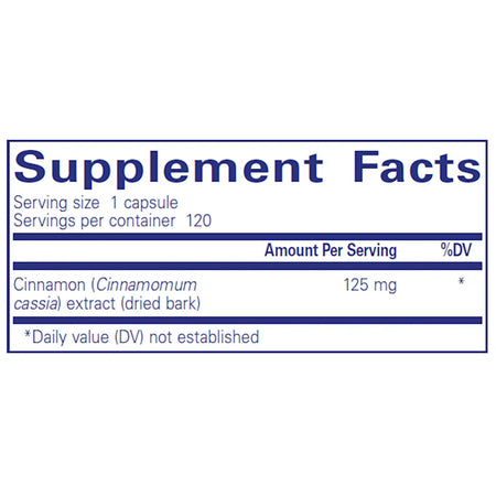Pure Encapsulations Cinnamon WS supplements facts