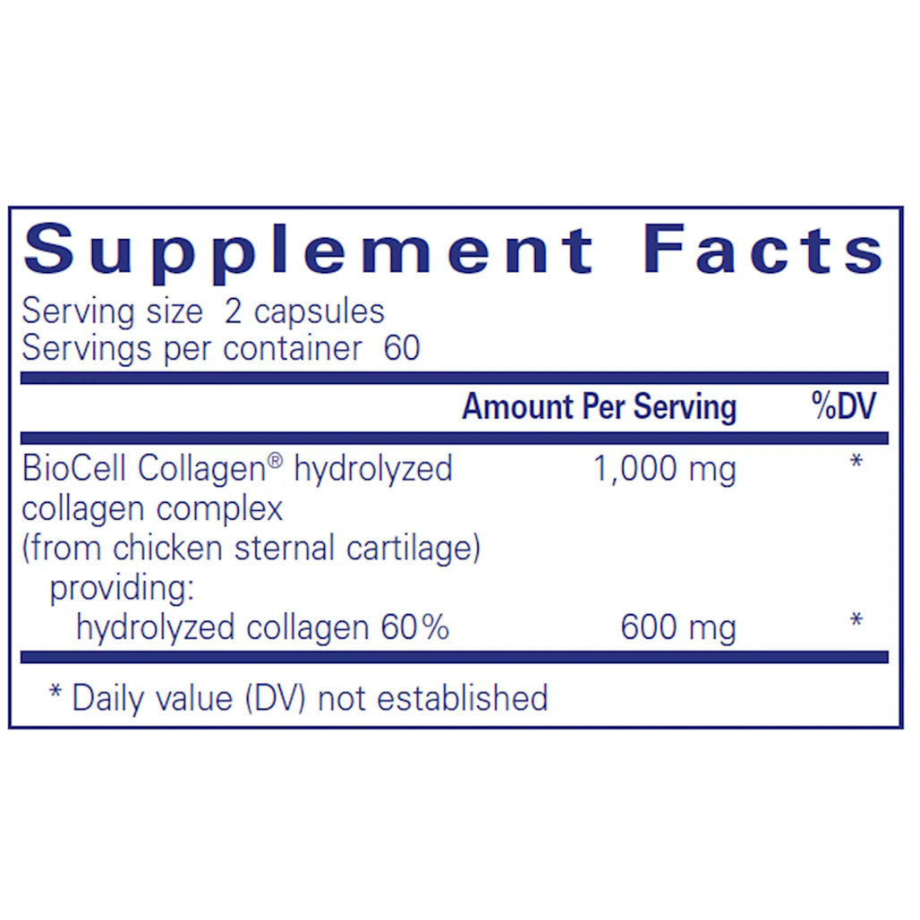 Pure Encapsulations Collagen JS supplements facts