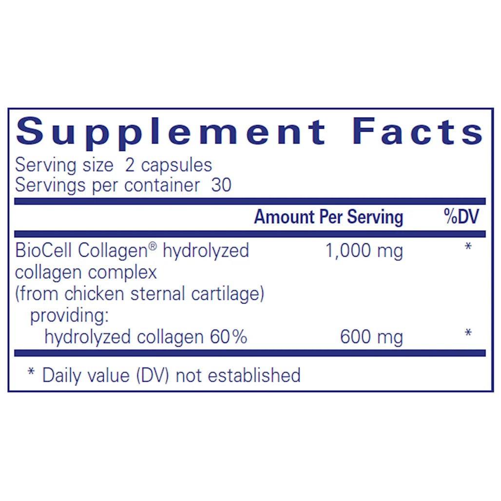 Pure Encapsulations Collagen JS supplements ingrediets
