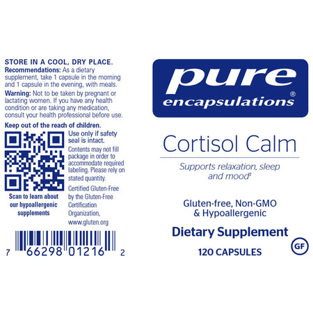 Pure Encapsulations Cortisol Calm for sleep support