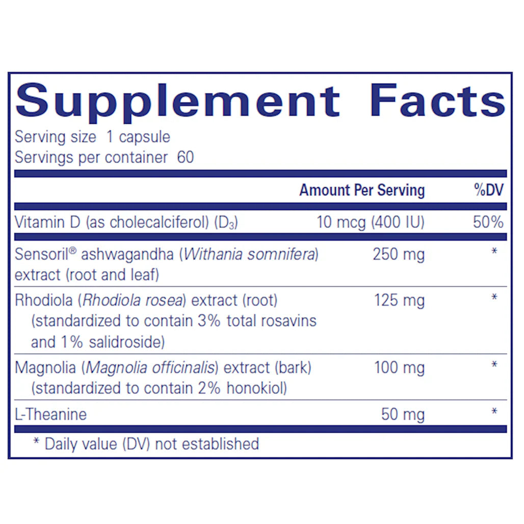 Ingredients of Cortisol Calm Dietary Supplement