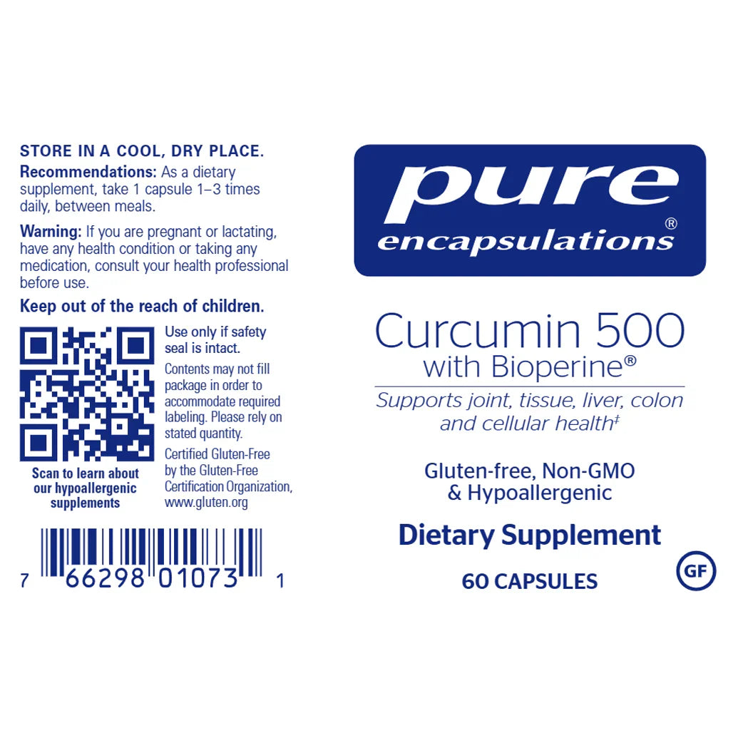 Curcumin 500 with Bioperine for superior absorption and health benefits