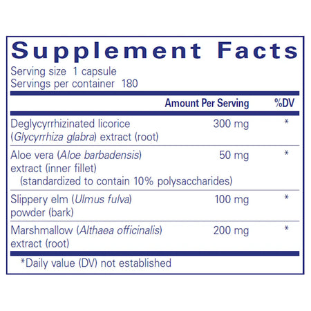 Ingredients of DGL Plus Dietary Supplement 