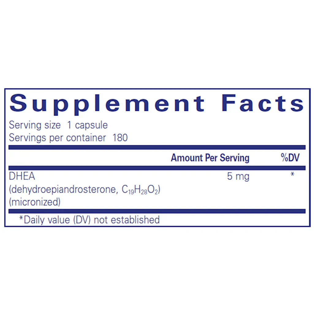 Pure Encapsulations DHEA 5 mg supplements ingredients