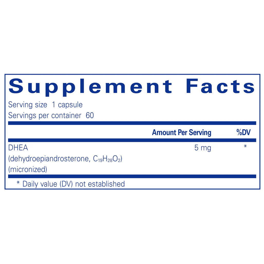 Pure Encapsulations DHEA 5 mg supplements facts