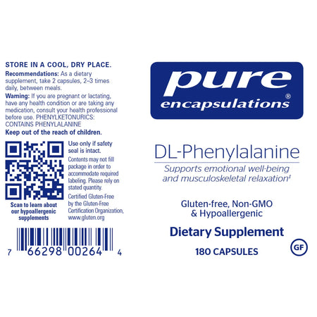 DL-Phenylalanine 500 mg for mood and pain support