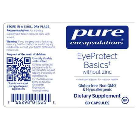EyeProtect Basics Without Zinc for eye health without zinc
