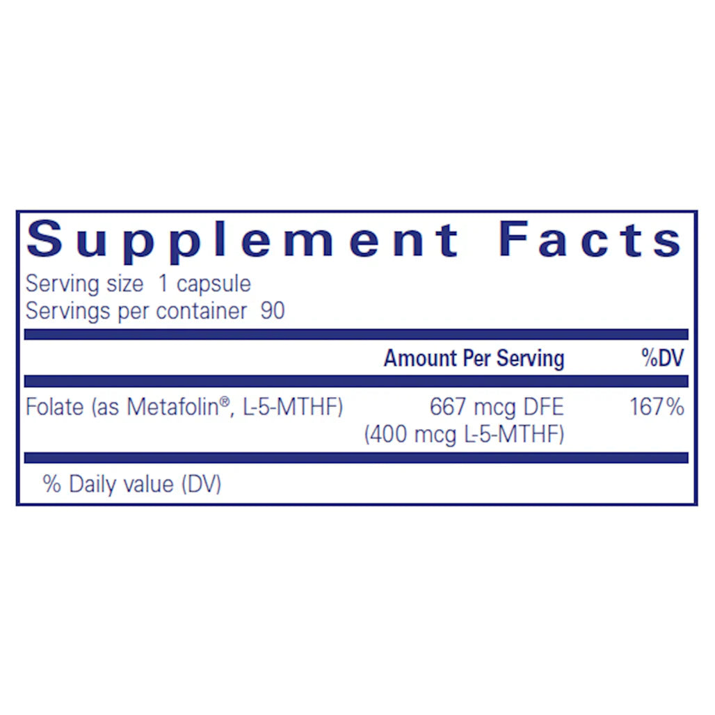 Ingredients of Folate 400 Dietary Supplemenet