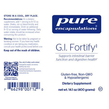 Gi Fortify Powder Pure Encapsulations G.I. Fortify Powder - 400 Grams | Vitaaging