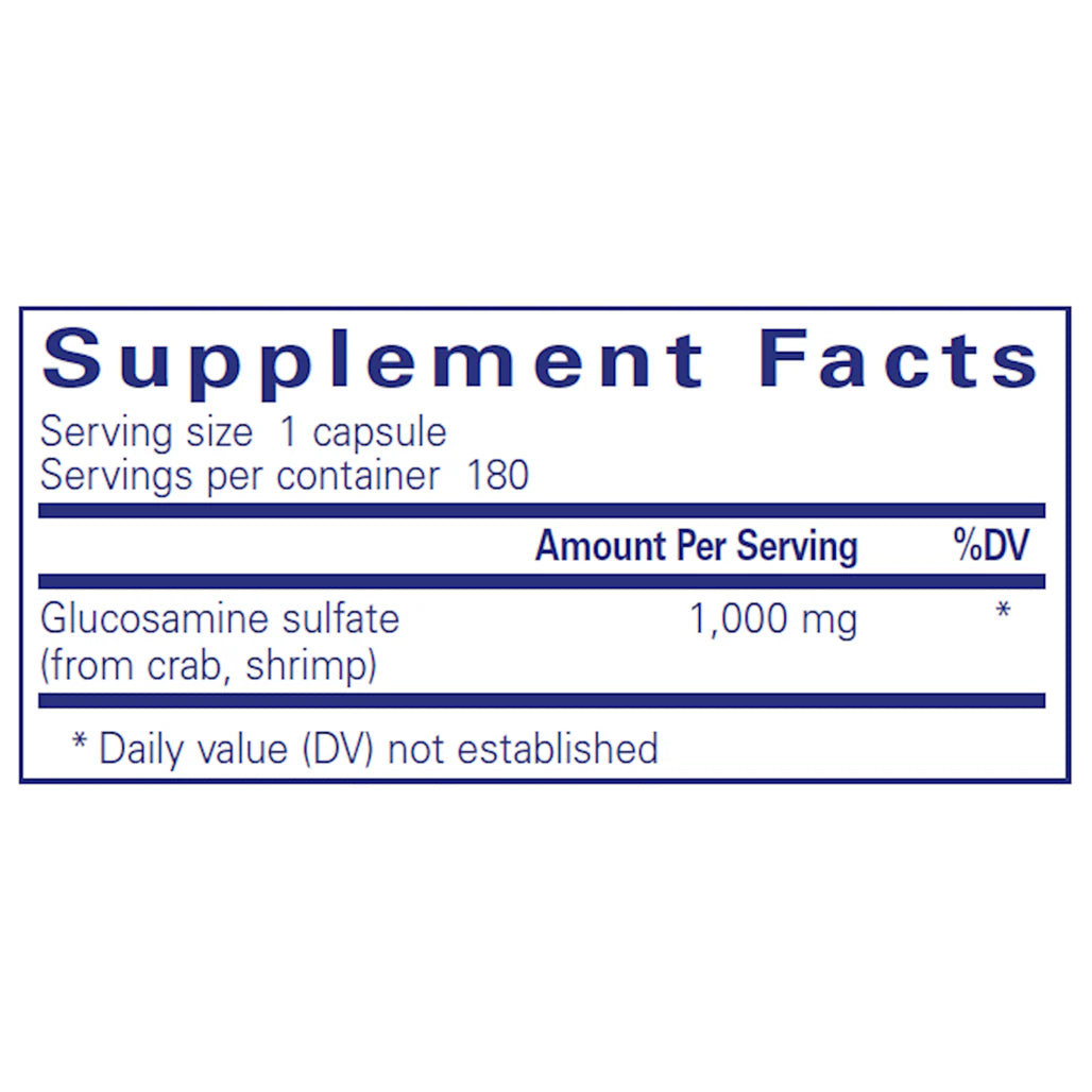 Pure Encapsulations Glucosamine Sulfate 1000mg supplements ingredients