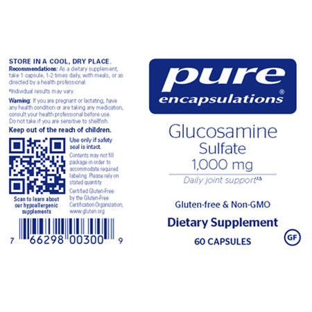 Pure Encapsulations Glucosamine Sulfate 1000mg 