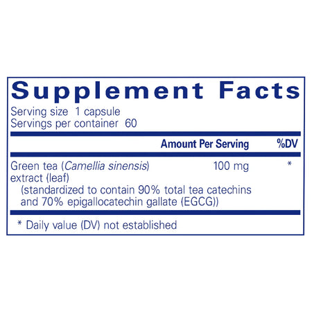 Pure Encapsulations Green Tea extract Supplement Ingredients