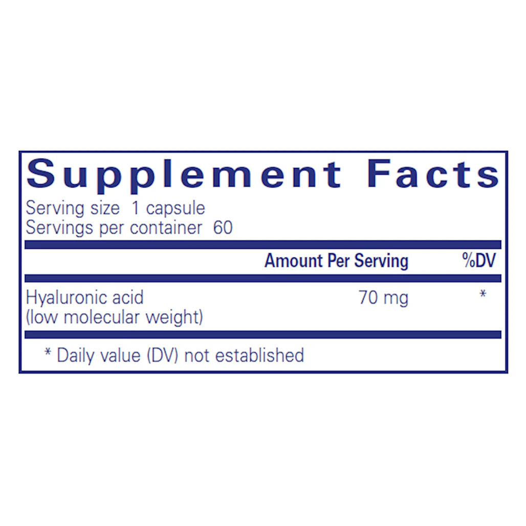 Pure Encapsulations Hyaluronic Acid Supplement Ingredients