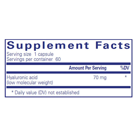 Pure Encapsulations Hyaluronic Acid Supplement Ingredients