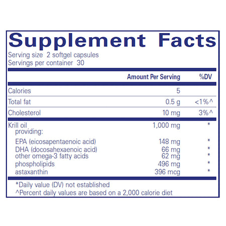 Pure Encapsulations Krill-plex Supplement Ingredients