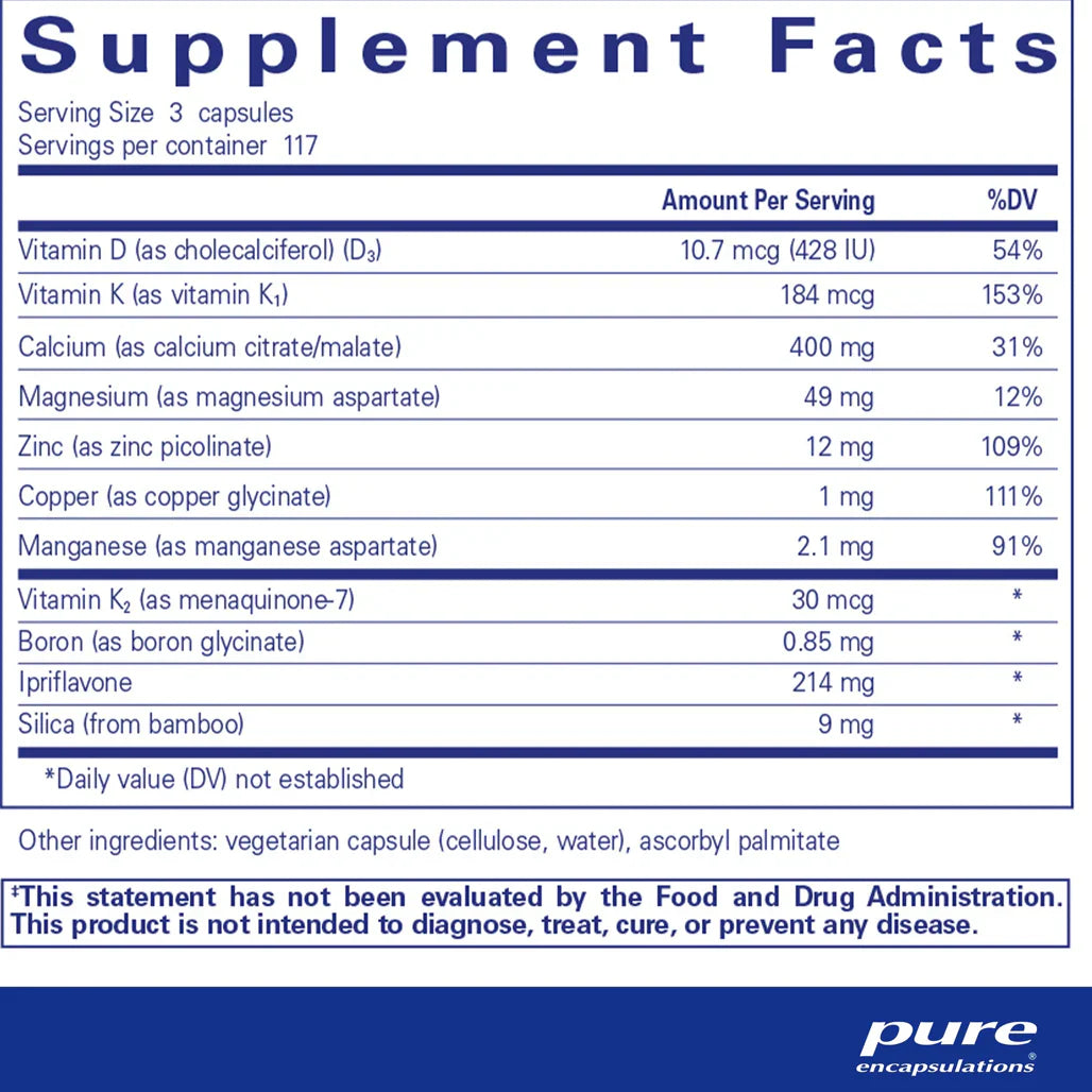 Pure Encapsulations +Cal+ with Ipriflavone supplements Ingredients