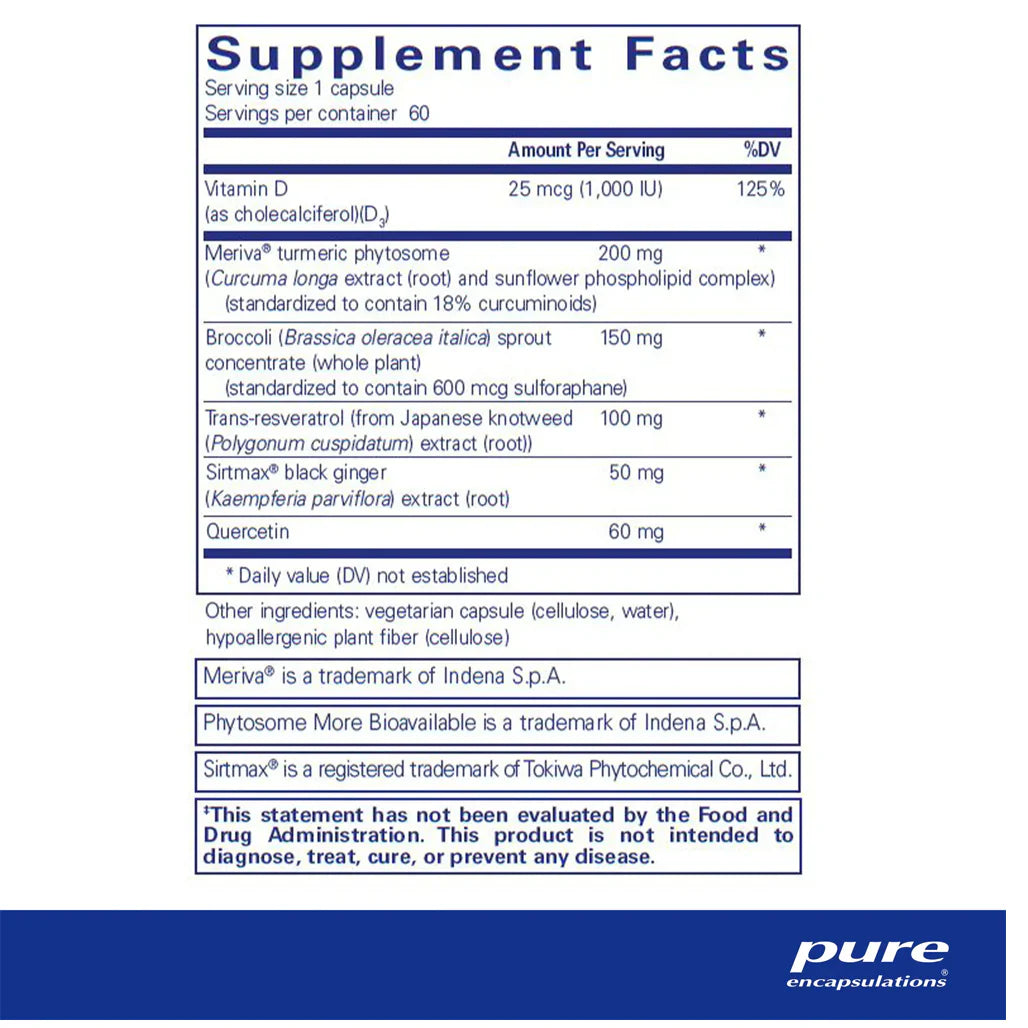 Pure Encapsulations Balanced Immune supplements facts