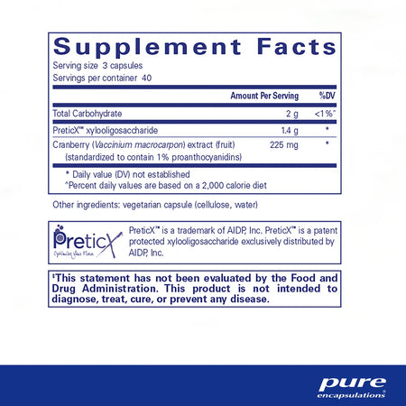 Pure Encapsulations Poly-Prebiotic supplements facts