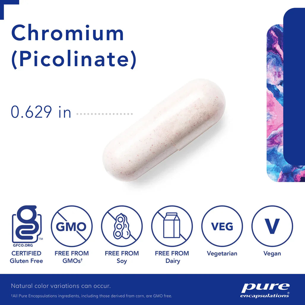 Chromium (Picolinate) 500 mcg for enhanced glucose and insulin support