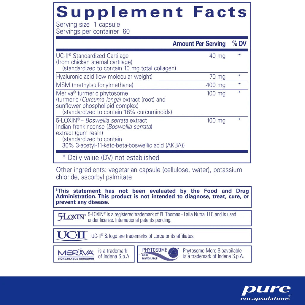 Pure Encapsulations Joint Complex Supplement Ingredients 