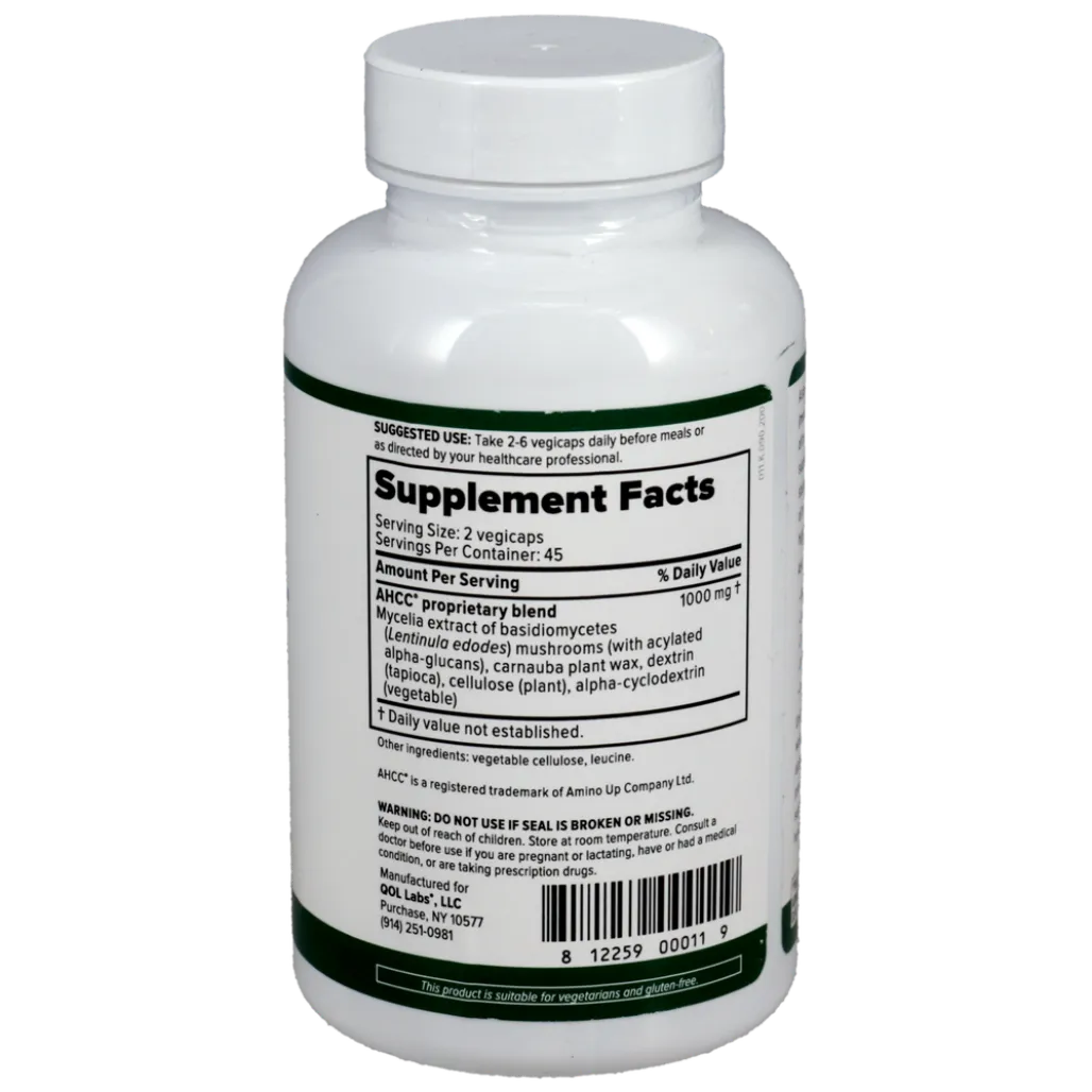ImmunoKinoko AHCC 500 mg 90 vcaps QOL Labs