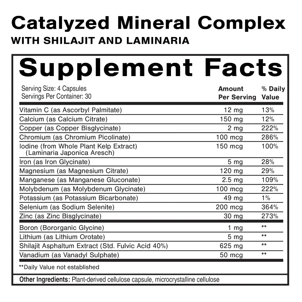 Quicksilver Catalyzed Mineral Complex Quicksilver Scientific