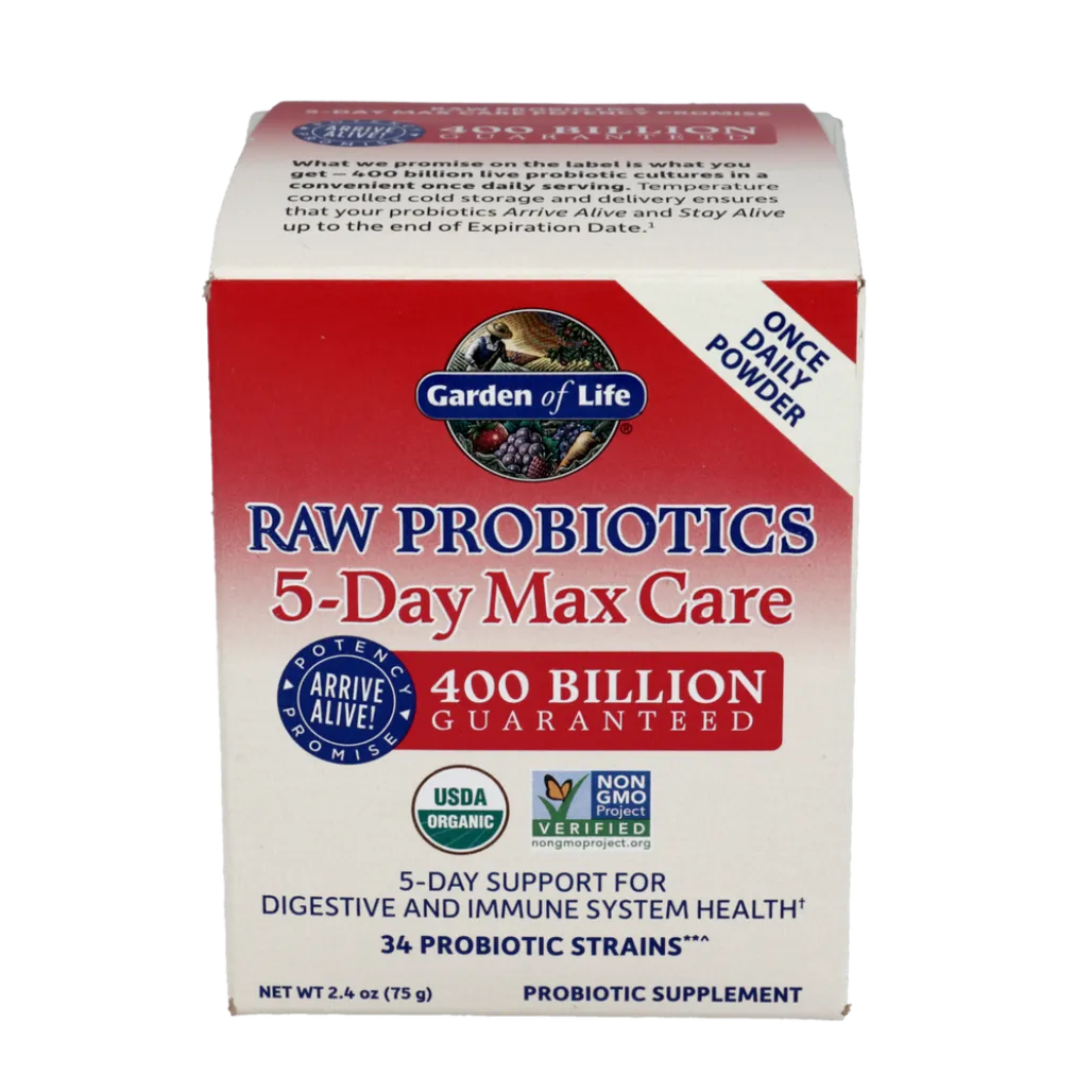 RAW Probiotics 5 Day Max Care Garden of life
