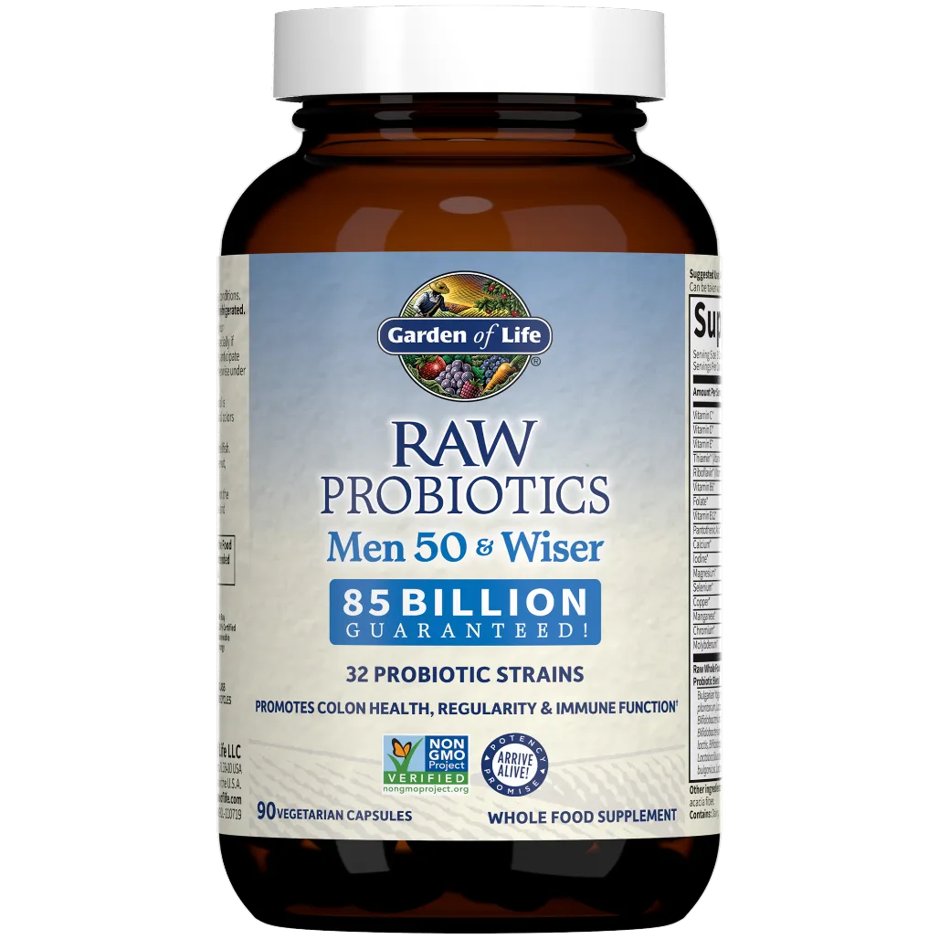 RAW Probiotics Men 50 & Wiser Garden of life 