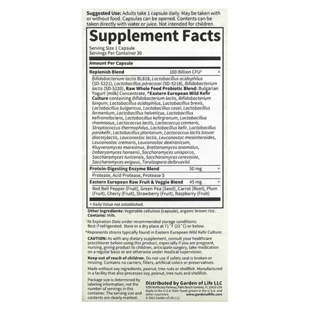 RAW Probiotics Ultimate Care 30vegcaps Garden of life