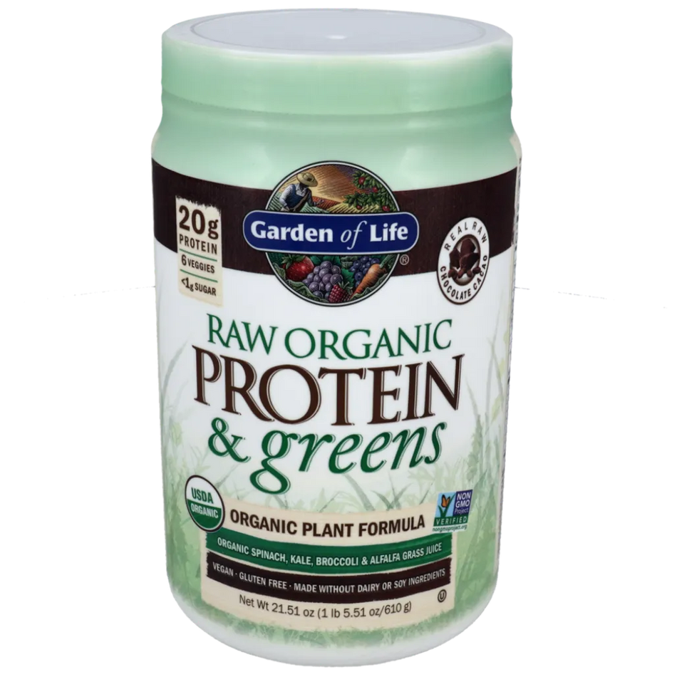 Raw Organic Protein and Greens Chocolate Powder