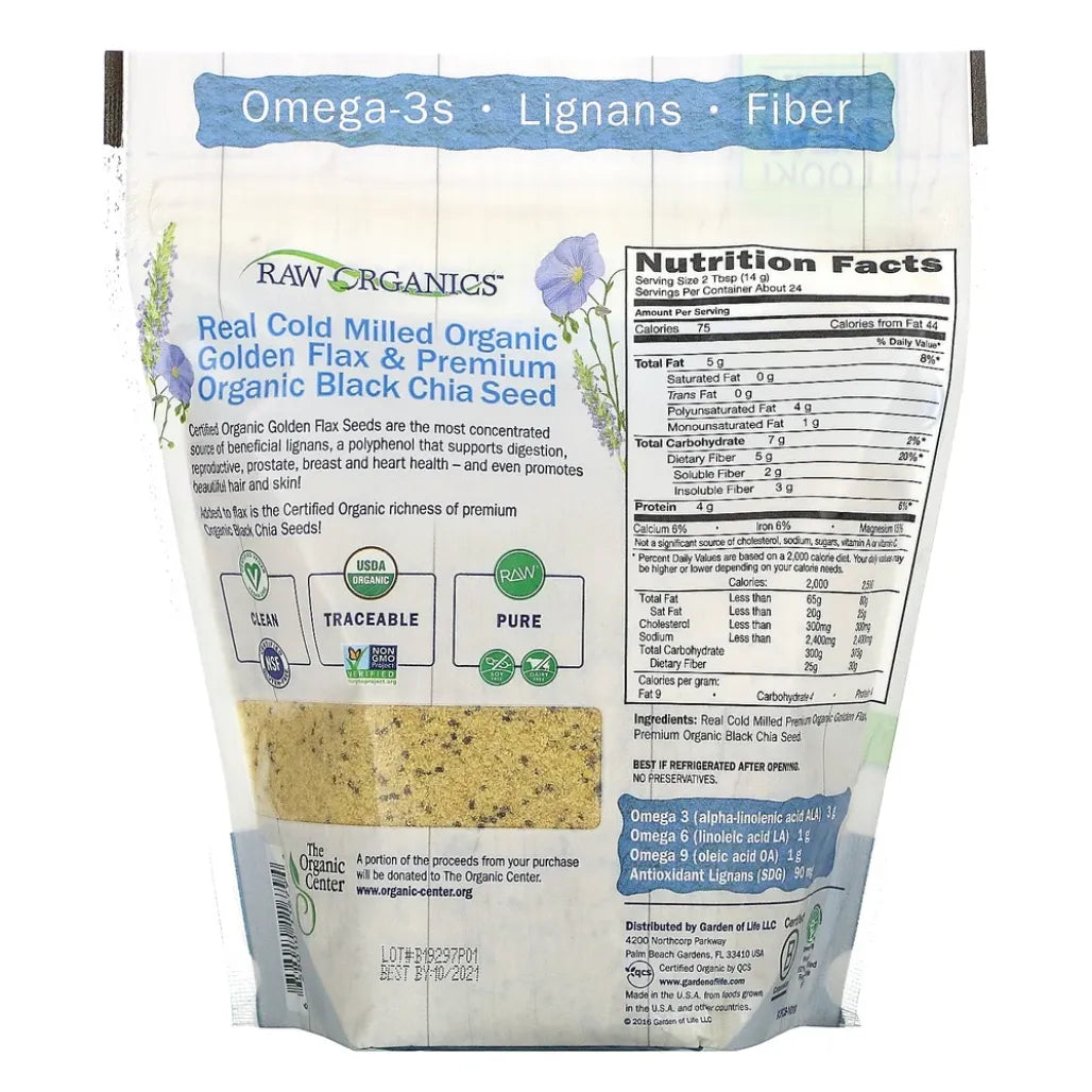 Raw Organics - Organic Flax Meal + Chia Seeds Garden of life