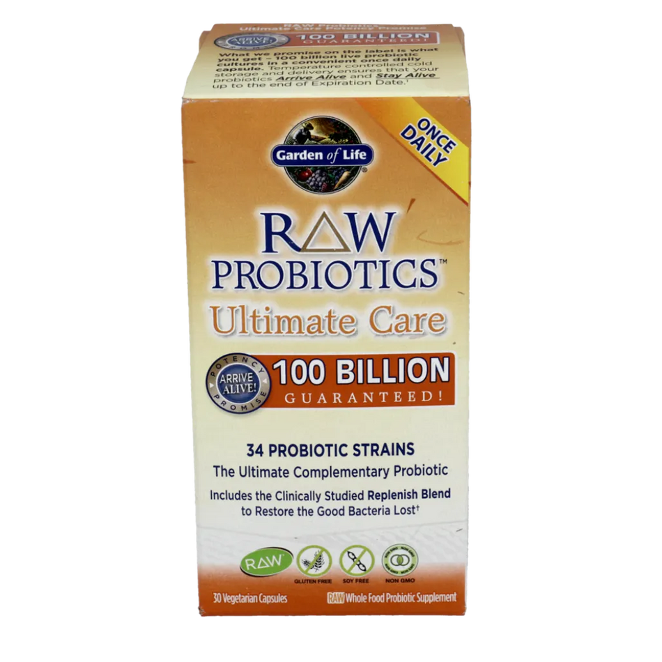 Raw Probiotics Ultimate Care Shelf Stable 30vegcaps Garden of life