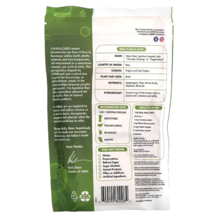 Raw Organic Maca Root Powder 8.5 oz Metabolic Response Modifier