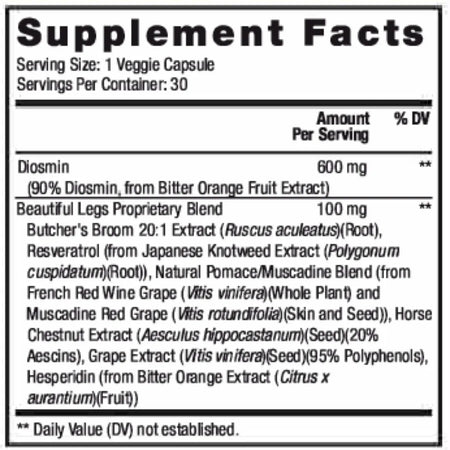 Beautiful Legs 30 vcaps Reserveage Nutrition