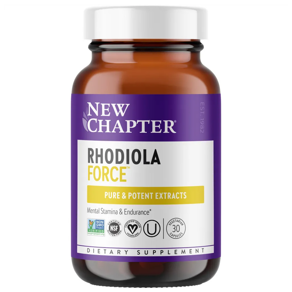 New Chapter Rhodiola Force 300  - Supports mental health, stress, sleep disruption, stamina