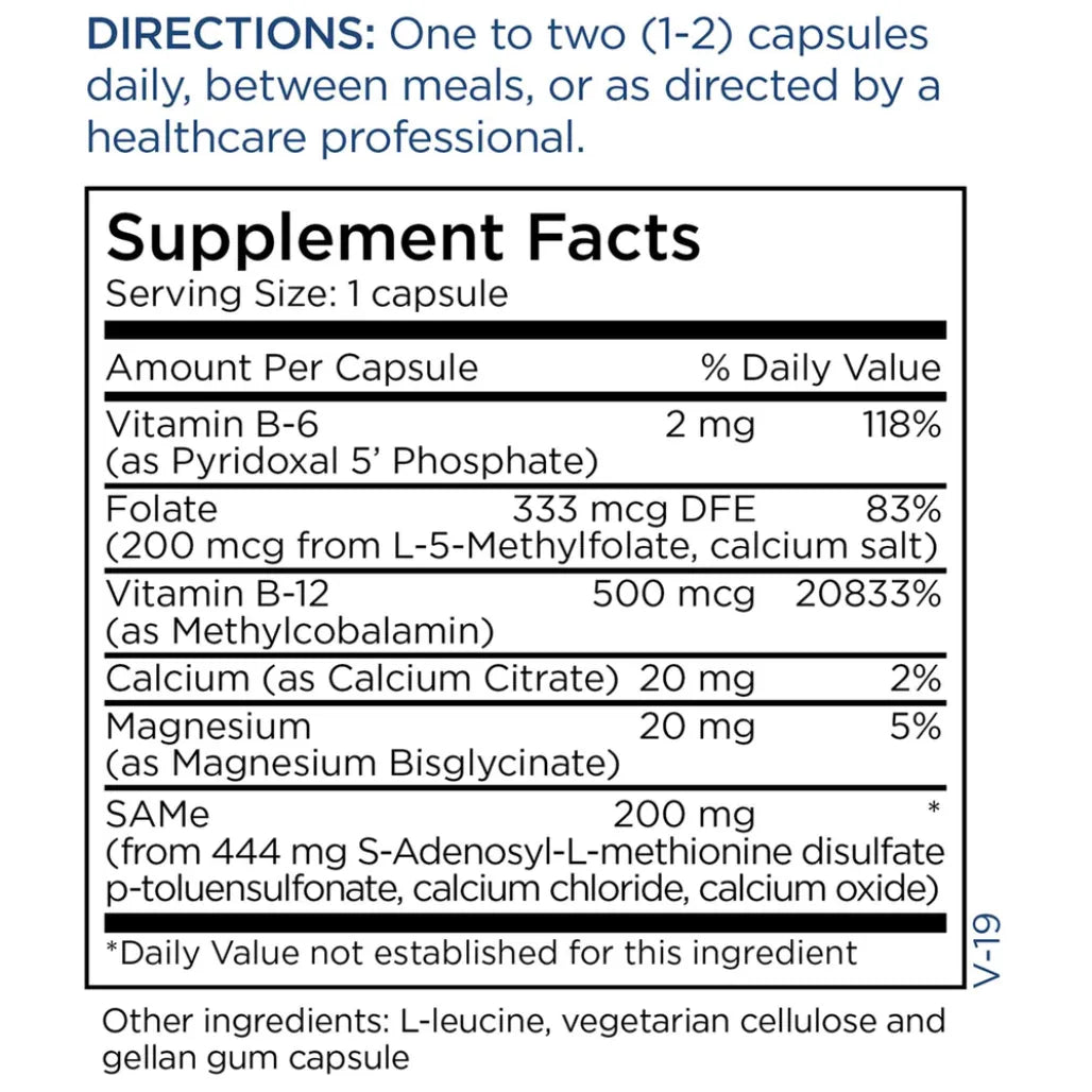 SAMe + CoFactors 200mg Metabolic Maintenance