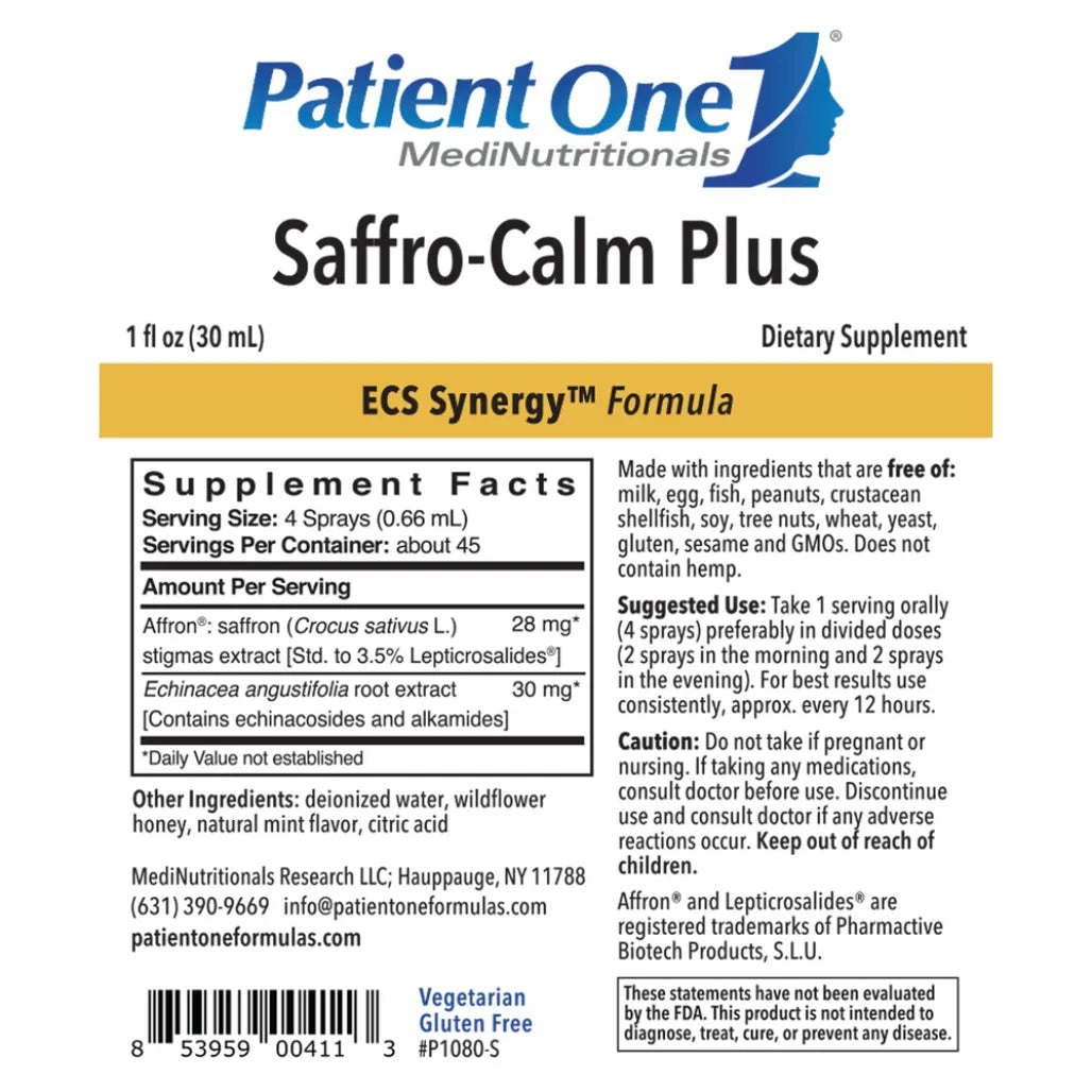 Saffro-Calm Plus by Patient One