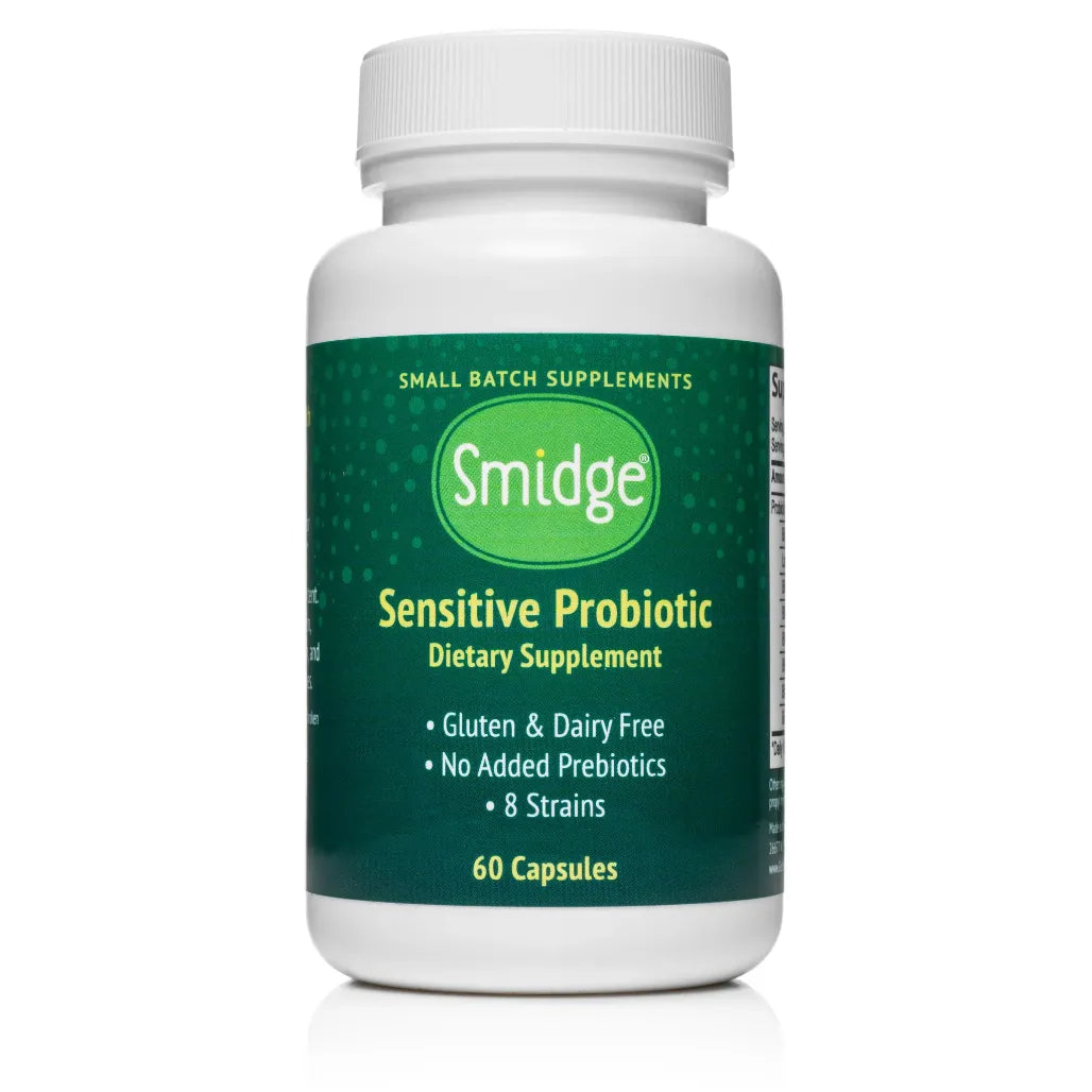 Smidge Sensitive Probiotic - 60 Capsules | Digestive Health 8 Strains