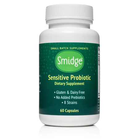 Smidge Sensitive Probiotic - 60 Capsules | Digestive Health 8 Strains