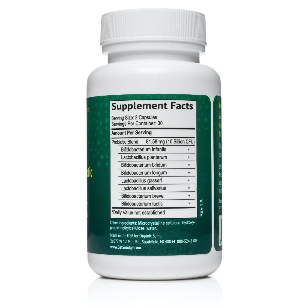 Smidge Sensitive Probiotic Supplement Ingredients - Probiotic Blend 81.58 mg