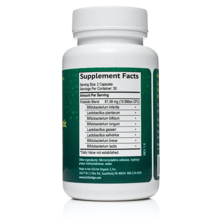 Smidge Sensitive Probiotic Supplement Ingredients - Probiotic Blend 81.58 mg