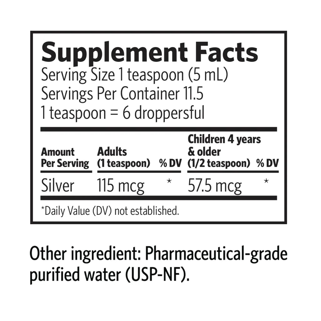 Silver Bio-Active Hydrosol-Pro Dropper Nutriessential.com