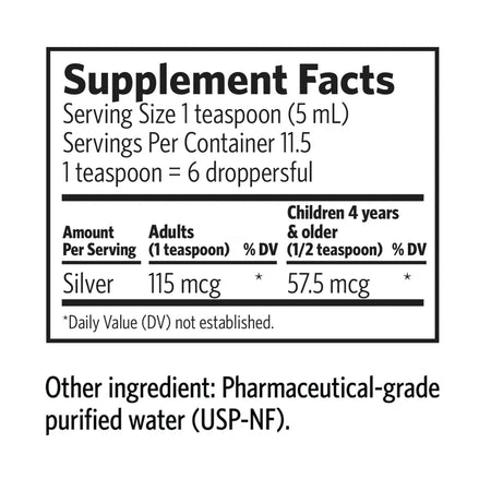 Silver Bio-Active Hydrosol-Pro Dropper Nutriessential.com
