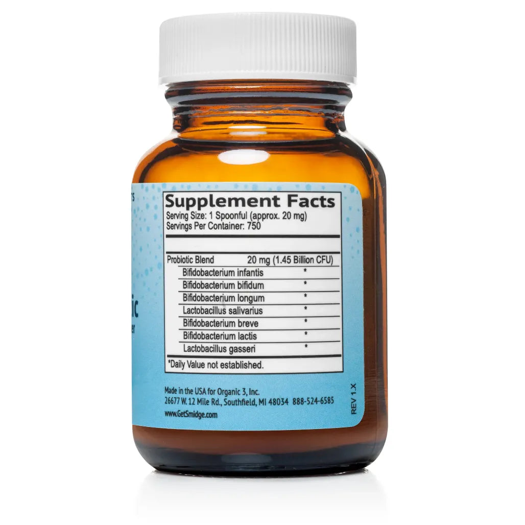 Smidge probiotic powder with Bifidobacterium infantis supplement facts