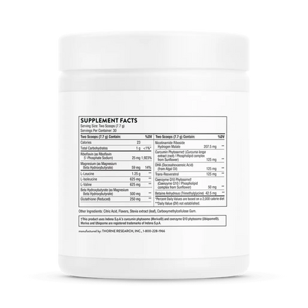 Thorne SynaQuell+ 12.6 oz supplement facts