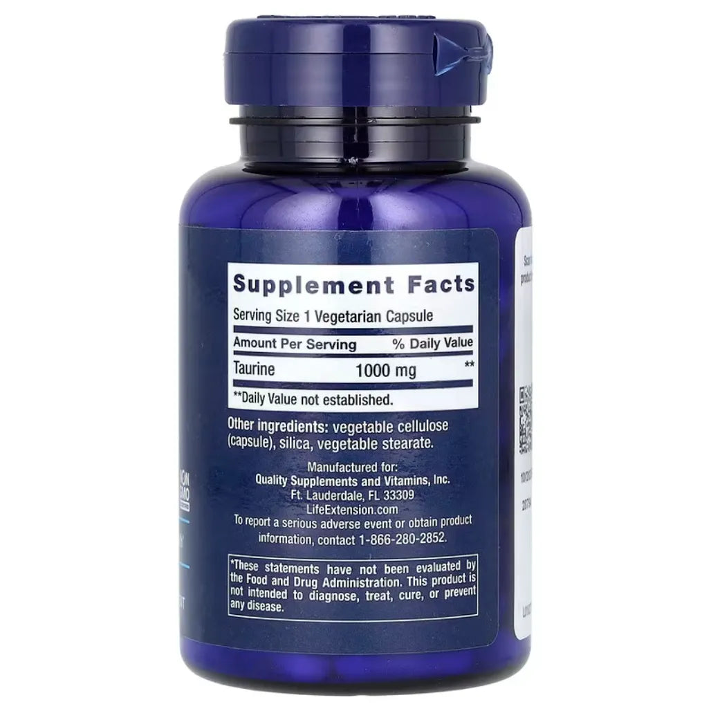 Taurine 1000mg by Life Extension at Nutriessential.com
