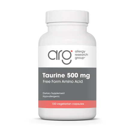 Allergy Research Group Taurine 500 mg vegcaps label