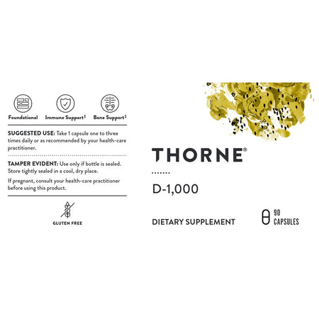 Buy Thorne D-1,000 90 vegcaps